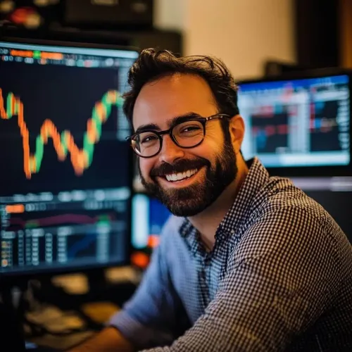 Ritratto di analista finanziario sorridente